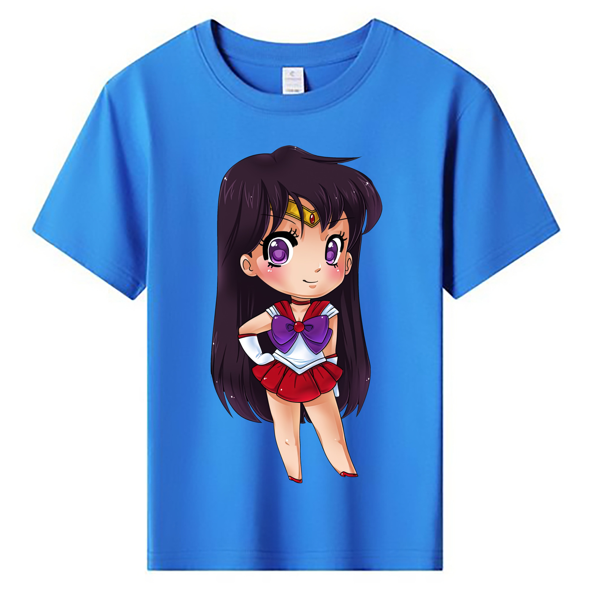 （画像用） 美少女戦士セーラームーン 火野レイ ひの レイ Sailor Moon Hino Rei （セーラーマーズ,Sailor Mars） 綿100％キッズTシャツ（フロントプリント）